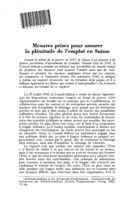 Mesures prises pour assurer la plénitude de l'emploi en Suisse