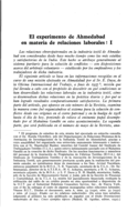El experimento de Ahmedabad en materia de relaciones laborales: I