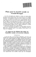 Plans pour la sécurité sociale en Grande-Bretagne