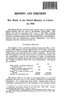 The work of the British ministry of labour in 1926