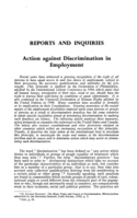 Action against discrimination in employment