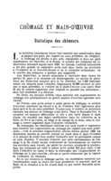 Statistique des chômeurs