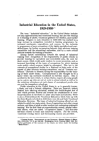 Industrial education in the United States: 1928-1930