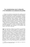 Las comunicaciones entre la dirección y los trabajadores en la industria del petróleo