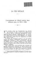 L'accroissement de l'effectif syndical dans différents pays, de 1913 à 1920