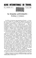 La formation professionnelle: problèmes et tendances