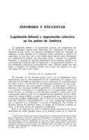 Legislación laboral y negociación colectiva en los países de América