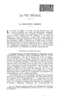 Le mouvement syndical