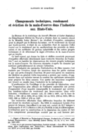 Changements techniques, rendement et éviction de la main-d'œuvre dans l'industrie aux Etats-Unis