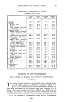 Statistics of the unemployed based chiefly on returns from workers' organizations