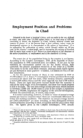 Employment position and problems in Chad