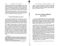 The Franco-italian migration agreements