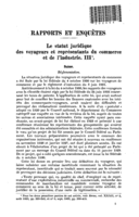 Le statut juridique des voyageurs et représentants du commerce et de l'industrie: III