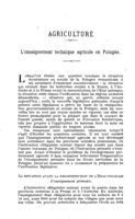 L'enseignement technique agricole en Pologne