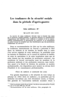 Les tendances de la sécurité sociale dans la période d'après-guerre: soins médicaux. II