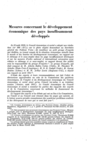 Mesures concernant le développement économique des pays insuffisamment développés