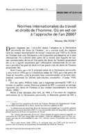 Normes internationales du travail et droits de l'homme: où en est-on à l'approche de l'an 2000?