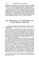 The administration of the Trade Boards Acts in Great Britain in 1922-1923