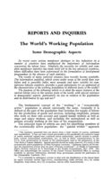 The world's working population: some demographic aspects