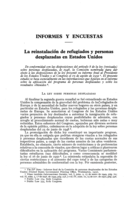 La reinstalación de refugiados y personas desplazadas en Estados Unidos