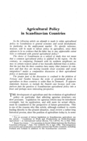 Agricultural policy in Scandinavian countries