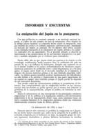 La emigración del Japón en la postguerra