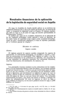 Resultados financieros de la aplicación de la legislación de seguridad social en Argelia