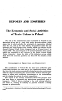The economic and social activities of trade unions in Poland