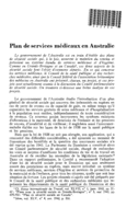 Plan de services médicaux en Australie