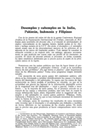 Desempleo y subempleo en la India, Pakistán, Indonesia y Filipinas