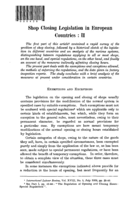 Shop closing legislation in European countries: II