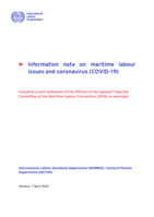Information note on maritime labour issues and coronavirus (COVID-19): including a joint statement of the Officers of the Special Tripartite Committee of the Maritime Labour Convention, 2006, as amended