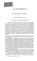 Le mouvement syndical
