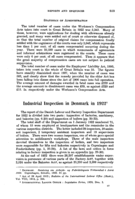 Industrial inspection in Denmark in 1922