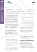 Emerging practices in consumer education on risk management and insurance