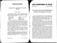 Cent sessions du Conseil d'administration du Bureau international du Travail