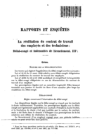 La résiliation du contrat de travail des employés et des techniciens: délai-congé et indemnités de licenciement. III