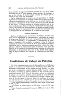 Condiciones de trabajo en Palestina