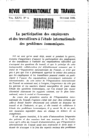 La participation des employeurs et des travailleurs à l'étude internationale des problèmes économiques