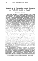 Rapport de la Commission royale d'enquête sur l'industrie textile au Canada