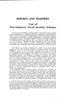 Cost of non-statutory social security schemes