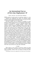 An international survey of part-time employment: II