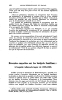 Récentes enquêtes sur les budgets familiaux: l'enquête tchécoslovaque de 1929-1930