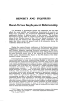 Rural-urban employment relationship