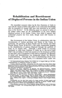 Rehabilitation and resettlement of displaced persons in the Indian union
