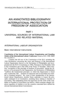 An annotated bibliography: international protection of freedom of association