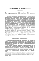 La organización del servicio del empleo