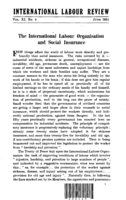 The International Labour Organisation and social insurance