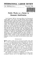 Public works as a factor in economic stabilisation