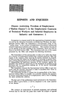 Clauses restricting freedom of employment ("radius clauses") in the employment contracts of technical workers and salaried employees in industry and commerce: I